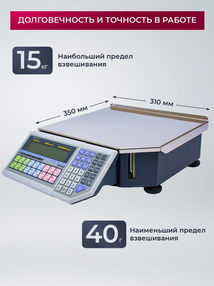 картинка Весы с печатью этикеток ШТРИХ-ПРИНТ ФI от Ритейл Сервис 24